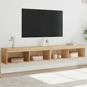 TV skříňky s LED osvětlením 2 ks dub sonoma 100 x 30 x 30 cm - obrázek 1