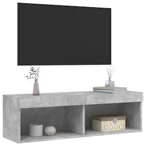 TV skříňka s LED osvětlením betonově šedá 100 x 30 x 30 cm - obrázek 8