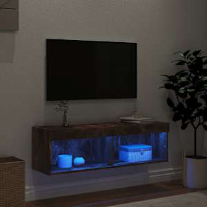 TV skříňka s LED osvětlením kouřový dub 100 x 30 x 30 cm - obrázek 3