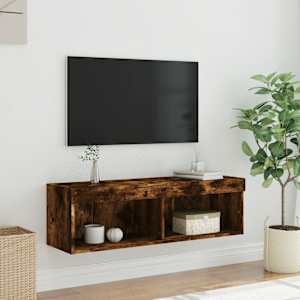 TV skříňka s LED osvětlením kouřový dub 100 x 30 x 30 cm - obrázek 6