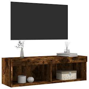 TV skříňka s LED osvětlením kouřový dub 100 x 30 x 30 cm - obrázek 8