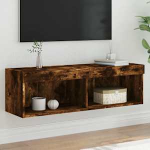 TV skříňka s LED osvětlením kouřový dub 100 x 30 x 30 cm - obrázek 1