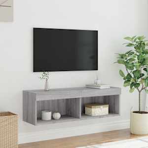 TV skříňka s LED osvětlením šedá sonoma 100 x 30 x 30 cm - obrázek 6