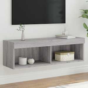 TV skříňka s LED osvětlením šedá sonoma 100 x 30 x 30 cm - obrázek 7