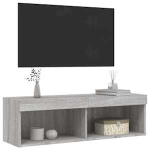TV skříňka s LED osvětlením šedá sonoma 100 x 30 x 30 cm - obrázek 8