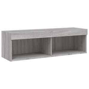 TV skříňka s LED osvětlením šedá sonoma 100 x 30 x 30 cm - obrázek 9