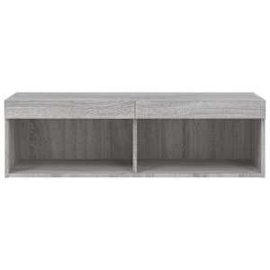 TV skříňka s LED osvětlením šedá sonoma 100 x 30 x 30 cm - obrázek 10