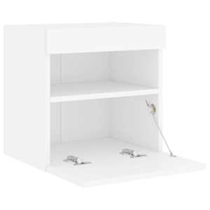 Nástěnná TV skříňka s LED osvětlením bílá 40 x 30 x 40 cm - obrázek 8