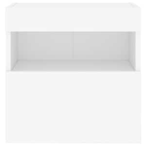 Nástěnná TV skříňka s LED osvětlením bílá 40 x 30 x 40 cm - obrázek 9