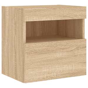 Nástěnná TV skříňka s LED osvětlením dub sonoma 40 x 30 x 40 cm - obrázek 3
