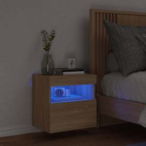 Nástěnná TV skříňka s LED osvětlením dub sonoma 40 x 30 x 40 cm - obrázek 4