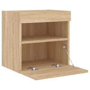 Nástěnná TV skříňka s LED osvětlením dub sonoma 40 x 30 x 40 cm - obrázek 8