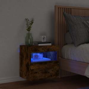 Nástěnná TV skříňka s LED osvětlením kouřový dub 40x30x40 cm - obrázek 4