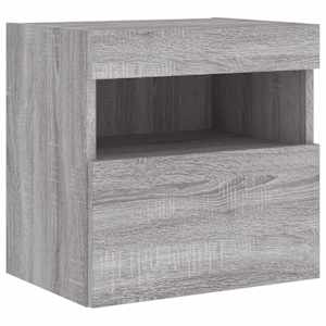 Nástěnná TV skříňka s LED osvětlením šedá sonoma 40x30x40 cm - obrázek 3