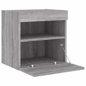 Nástěnná TV skříňka s LED osvětlením šedá sonoma 40x30x40 cm - obrázek 8