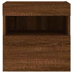 Nástěnná TV skříňka s LED osvětlením hnědý dub 40 x 30 x 40 cm - obrázek 9