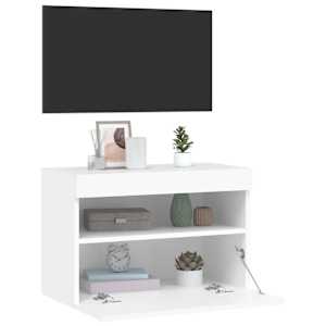 Nástěnná TV skříňka s LED osvětlením bílá 60 x 30 x 40 cm - obrázek 7