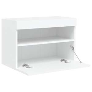 Nástěnná TV skříňka s LED osvětlením bílá 60 x 30 x 40 cm - obrázek 8