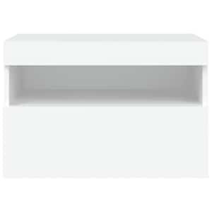 Nástěnná TV skříňka s LED osvětlením bílá 60 x 30 x 40 cm - obrázek 9