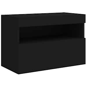 Nástěnná TV skříňka s LED osvětlením černá 60 x 30 x 40 cm - obrázek 3