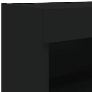 Nástěnná TV skříňka s LED osvětlením černá 60 x 30 x 40 cm - obrázek 12