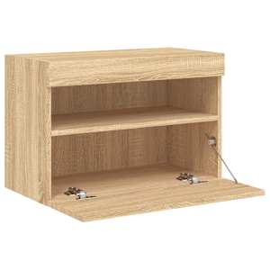 Nástěnná TV skříňka s LED osvětlením dub sonoma 60 x 30 x 40 cm - obrázek 8