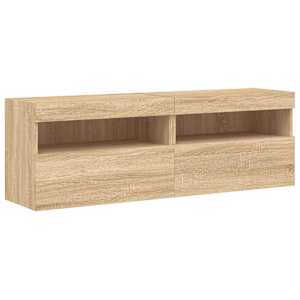 Nástěnné TV skříňky s LED osvětlením 2 ks dub sonoma 60x30x40cm - obrázek 3