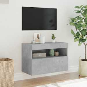 Nástěnná TV skříňka s LED osvětlením betonově šedá 60x30x40 cm - obrázek 5