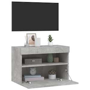 Nástěnná TV skříňka s LED osvětlením betonově šedá 60x30x40 cm - obrázek 7