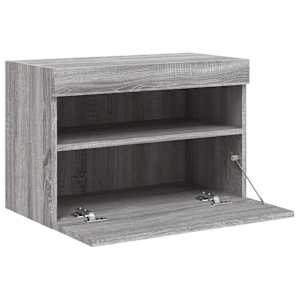 Nástěnná TV skříňka s LED osvětlením šedá sonoma 60x30x40 cm - obrázek 8