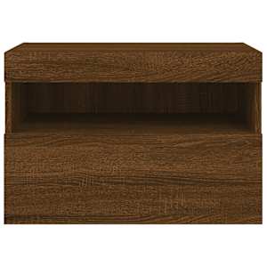 Nástěnná TV skříňka s LED osvětlením hnědý dub 60 x 30 x 40 cm - obrázek 9