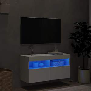Nástěnná TV skříňka s LED osvětlením bílá 80 x 30 x 40 cm - obrázek 4