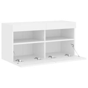Nástěnná TV skříňka s LED osvětlením bílá 80 x 30 x 40 cm - obrázek 8