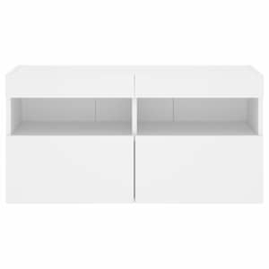 Nástěnná TV skříňka s LED osvětlením bílá 80 x 30 x 40 cm - obrázek 9