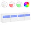 vidaXL teleri seinakapid LED-tuledega 2 tk, valge, 80 x 30 x 40 cm