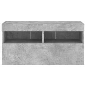 Nástěnná TV skříňka s LED osvětlením betonově šedá 80x30x40 cm - obrázek 9