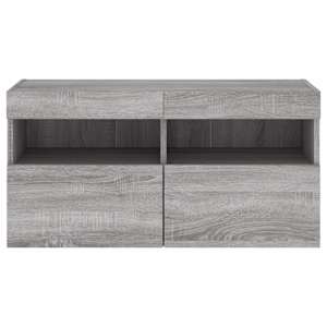 Nástěnná TV skříňka s LED osvětlením šedá sonoma 80x30x40 cm - obrázek 9
