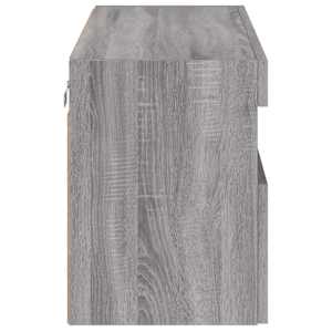 Nástěnná TV skříňka s LED osvětlením šedá sonoma 80x30x40 cm - obrázek 10