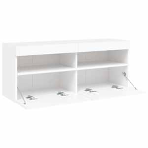 Nástěnná TV skříňka s LED osvětlením bílá 100 x 30 x 40 cm - obrázek 8
