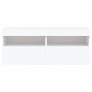 Nástěnná TV skříňka s LED osvětlením bílá 100 x 30 x 40 cm - obrázek 9