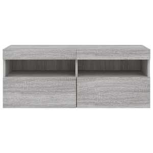 Nástěnná TV skříňka s LED osvětlením šedá sonoma 100x30x40 cm - obrázek 9