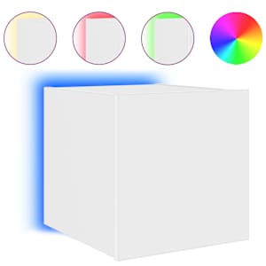 Nástěnná TV skříňka s LED osvětlením bílá 30,5 x 35 x 30 cm - obrázek 2