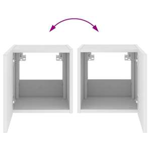 Nástěnná TV skříňka s LED osvětlením bílá 30,5 x 35 x 30 cm - obrázek 12