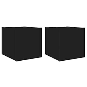 Nástěnné TV skříňky s LED osvětlením 2 ks černé 30,5x35x30 cm - obrázek 2
