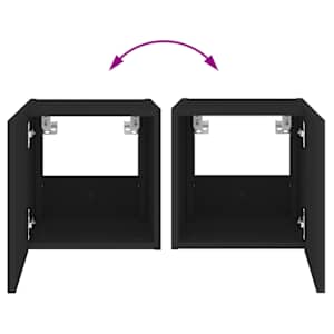 Nástěnné TV skříňky s LED osvětlením 2 ks černé 30,5x35x30 cm - obrázek 13