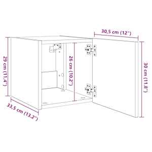 Nástěnné TV skříňky s LED osvětlením 2 ks černé 30,5x35x30 cm - obrázek 18