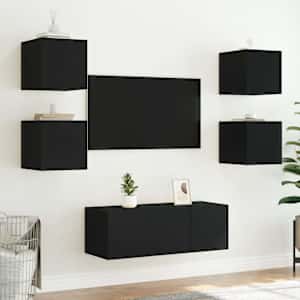 Nástěnné TV skříňky s LED osvětlením 2 ks černé 30,5x35x30 cm - obrázek 5