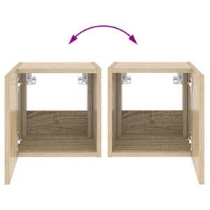 Nástěnné TV skříňky s LED 2 ks dub sonoma 30,5 x 35 x 30 cm - obrázek 13