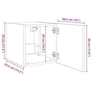 Nástěnné TV skříňky s LED 2 ks dub sonoma 30,5 x 35 x 30 cm - obrázek 18