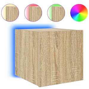Nástěnné TV skříňky s LED 2 ks dub sonoma 30,5 x 35 x 30 cm - obrázek 7